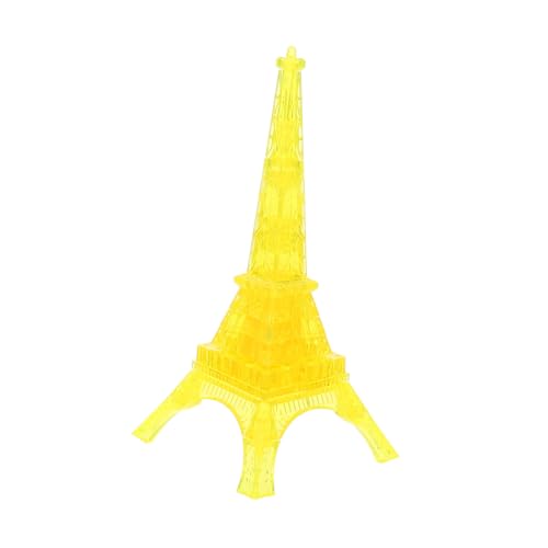 VICASKY 1 Satz Eiffelturm-Bausteine interaktives Puzzle gilbe Denksportaufgaben Rätsel Intelligenz-Puzzle- Kristallpuzzle Eiffelturm rätsel Plastik Yellow von VICASKY