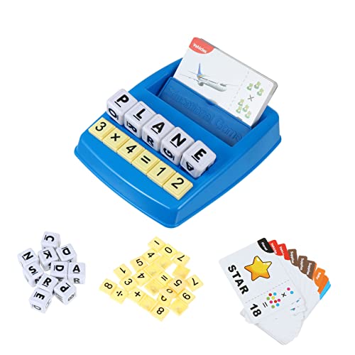 VICASKY 1 Satz Englische Spiele lernspiel für Mathe Lernen wortspiele Buchstabenspielkarten Englische Wortmaschine Wörter Lernkarten Plastik Blue von VICASKY