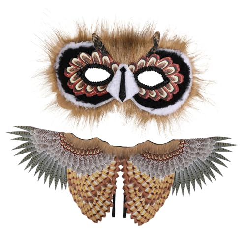 VICASKY 1 Satz Eulenanzug Vogelflügelkostüm Krähe aufblasbarer Hai Eulenflügel Kostüm Junge Halloween Costume Halloween Kleidung Toys Kinderspielzeug Eule-Cosplay-Kostüm Vlies von VICASKY