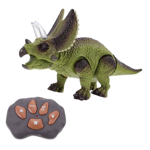 VICASKY 1 Satz Fernbedienung Dinosaurier Triceratops-Modell Wandelnder Triceratops Wandelnde Dinosaurier Elektrische Triceratops Dinosaurier Kinderspielzeug Plastik Green von VICASKY