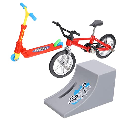 VICASKY 1 Satz Fingerrad Spielset für Kinder Kinderroller Mini-Fingerbike-Modell Finger Bike Spielzeug Mini-Finger-Scooter Brettspielspielzeug tragbares Fingerspielzeug Plastik rot von VICASKY