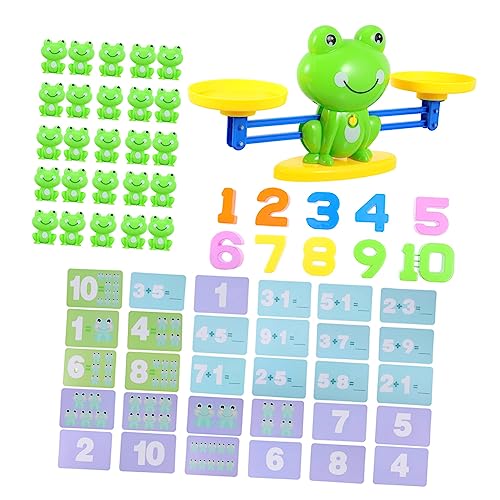 VICASKY 1 Satz Froschschuppen Rechenspielzeug Waage Waage wiegendes Desktop-Balance- Mathe-Lernspielzeug Mathe- Frösche-Waage Plastik Colorful von VICASKY