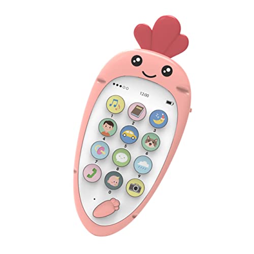 VICASKY 1 Satz Früherziehung Zweisprachiges Smartphone Babyspielzeug Smartphone Spielzeug Kinderspieltelefon Kinderspielzeug Rollenspieltelefon Musikspielzeug Telefone Rosa von VICASKY