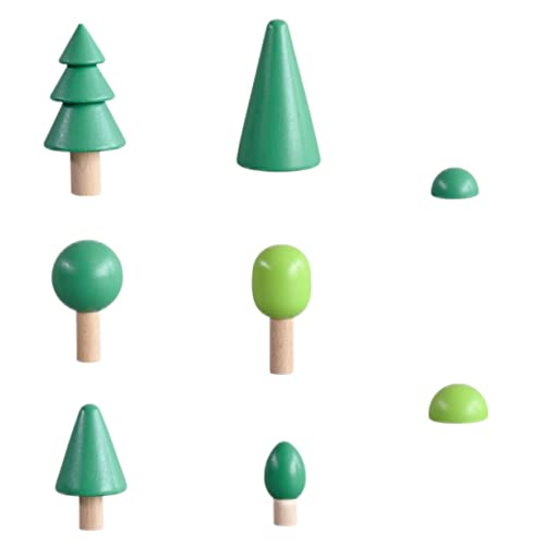 VICASKY 1 Satz Gartenspielzeug Spielzeug Stapelspielzeug für Babys Babyblöcke Spielzeug für Kinder kinderspielzeug sannwald Spielzeugset Tree Baum-Baustein-Spielzeug Holzpuzzle Green von VICASKY