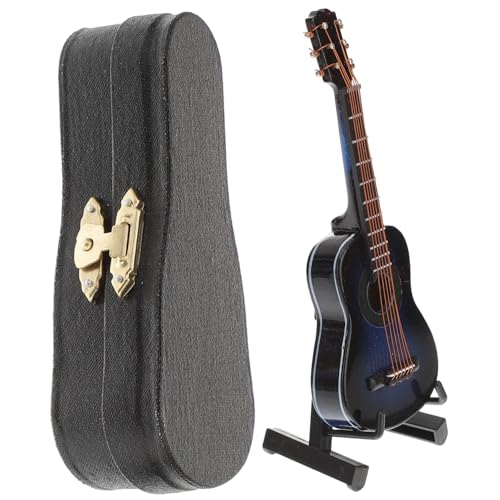 VICASKY 1 Satz Gitarrenmodell Gitarre spielzeuggitarre Gitarrensammlung -Gitarrenspielzeug Mini-Musikinstrument mehrere Miniatur Gitarre Spielzeughaus Kupferkabel Blue von VICASKY