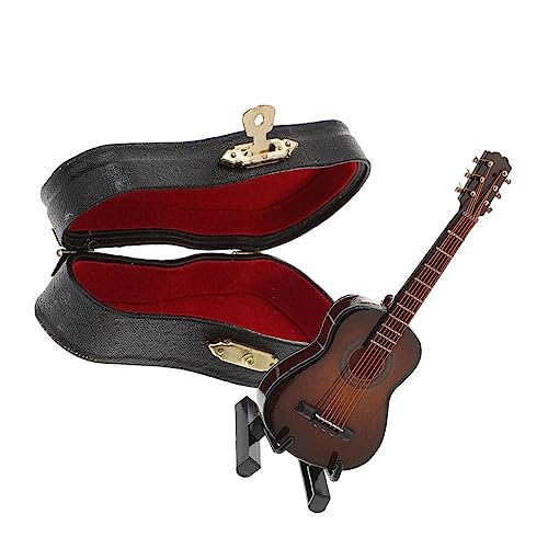 VICASKY 1 Satz Gitarrenmodell Klein Spielzeug Gitarre Gitarrenspielzeug Für Kinder E-Gitarre Für Kinder Akustikgitarre Musical Kinder Gitarre Bausatz Mehrere Anfänger Miniatur Coffee Holz von VICASKY