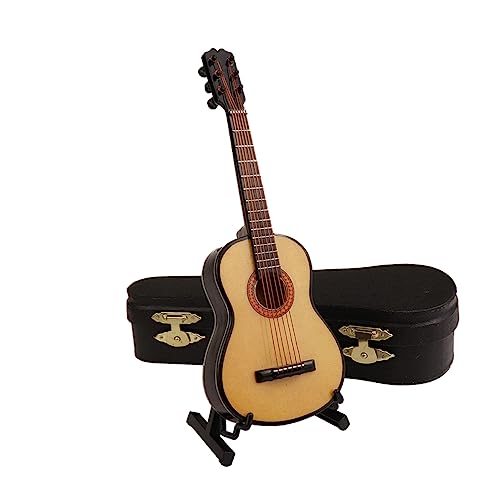 VICASKY 1 Satz Gitarrenmodell Ornamente Gitarrenzubehör Gitarre Für Elektronisch Musikspielzeug Für Babys Klein Gitarrenkoffer Instrumente Bausatz Koffer Für E-Gitarre Khaki Plastik von VICASKY