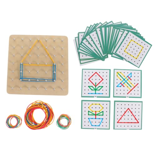 VICASKY 1 Satz Grafik-Array-Board für kinderspielzeug Educational Toy Useful Toy spielsachen Nagelplatte Geobrett aus Holz Geoboard für Eisen von VICASKY