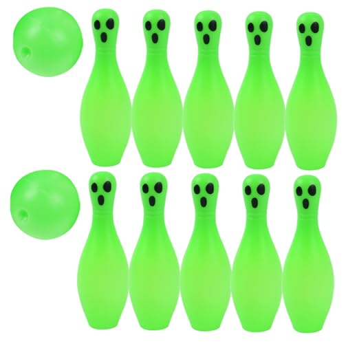 VICASKY 1 Satz Halloween-Bowling Halloween Spielzeug Halloween Toys glowingtoys Glowing Toys Bowlingspiel im Freien Outdoor-Bowling Party-Bowling-Kugel Rasen-Bowling Sport Light Green von VICASKY