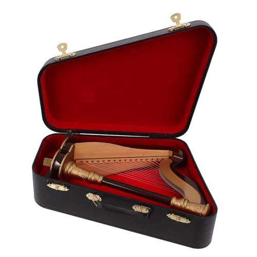 VICASKY 1 Satz Harfenmodell Mini Spielzeugharfe Wohnaccessoires Tischminiaturen Instrument Miniaturornamente Schoßharfeninstrument Harfeninstrument Figur Mini Harfenspielzeugsaiten von VICASKY