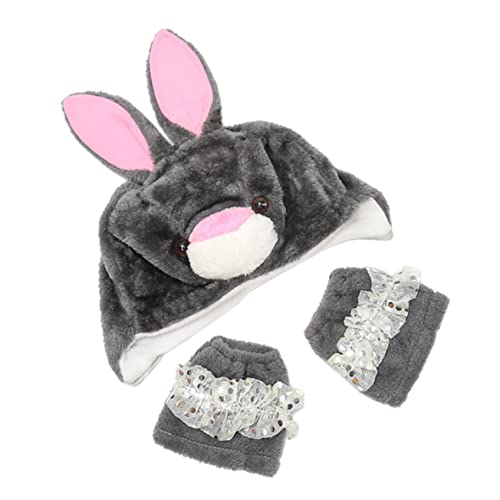 VICASKY 1 Satz Hut mit Hasenohren Tierkostüme für witner Stirnbänder für kinderkleider kinderkleidung faschingkostüme Cosplay-Hase Kostüm Hut Plüsch Grey von VICASKY