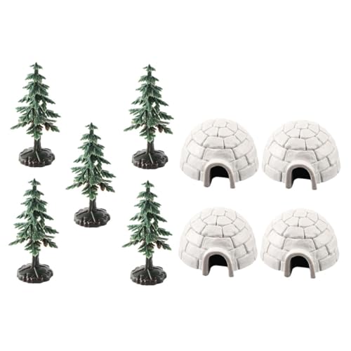 VICASKY 1 Satz Iglu-modellspielzeug Eishaus-kuchenaufsatz Weihnachtsbaum Arktisches Miniatur-landschaftsspielzeug Iglu-Figuren Puppenhaus-winterdekoration Mini-iglu-Figur Plastik von VICASKY