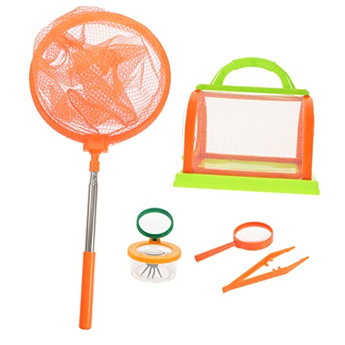 VICASKY 1 Satz Insektenbeobachtungsset Hingucker Für Kinder Käfig Fangen Forscher Outdoor-Explorer-kit Für Kinder Von 3 Bis 5 Jahren Netz Für Kinder Fänger Kinder Fangset Plastik Orange von VICASKY