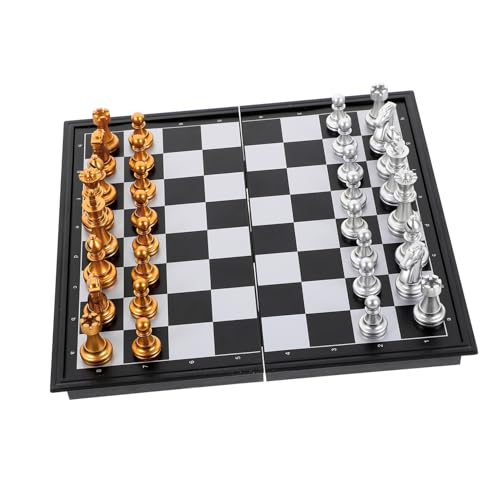 VICASKY 1 Satz Internationales Schach Magnetisches Spielset magnetische Dame magnetisches Schach Schachbrett Kinder Schachbrett für Kinder Tragbares Brettspiel faltbares Brettspiel Plastik von VICASKY