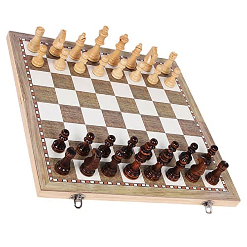 VICASKY 1 Satz Internationales Schachspielzeug Magnetisches Schach Spiele Schachbrett Pädagogisches Schachspielzeug Internationale Dame Internationales Kinderschach Kinderspielzeug Holz von VICASKY