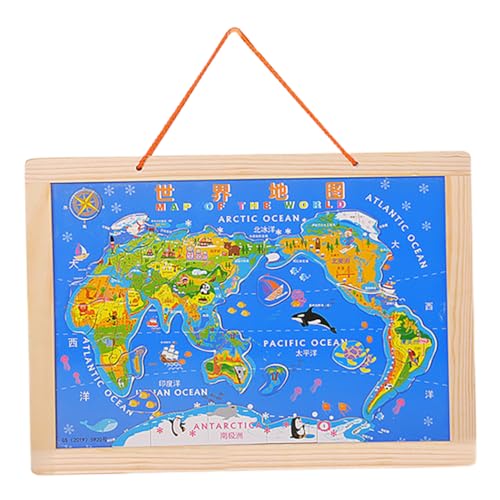 VICASKY 1 Satz Kartenrätsel Flugzeugpuzzle für Spielzeugkarte -Puzzle Spielzeugflugzeug-Puzzle kinderpuzzle holzspielzeug Puzzlematte China Karte Karten für hölzern von VICASKY