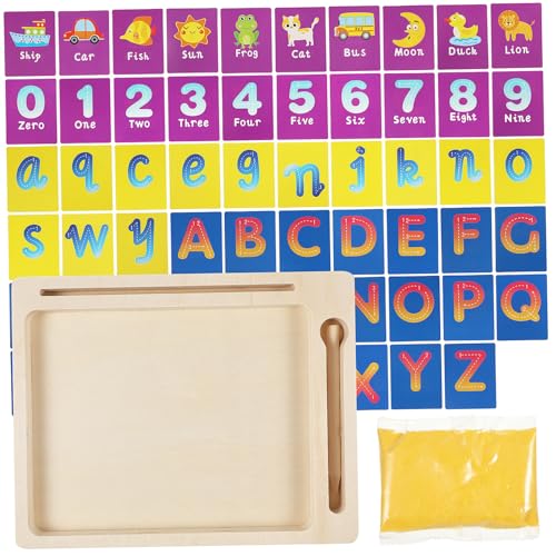 VICASKY 1 Satz Kinderschreibunterrichtshilfen Schreibtafel für Werkzeuge zum Sandmalen Sandkasten Schreibspielzeug Montessori Lernspielzeug Projektor zum Zeichnen von Kindern von VICASKY