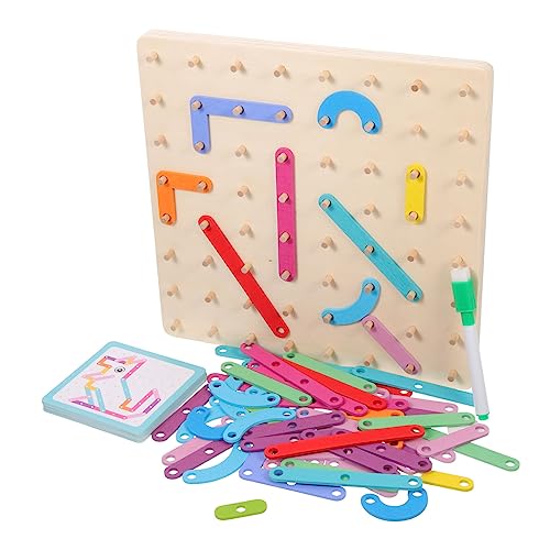 VICASKY 1 Satz Kinderwerkzeuge Kinderpuzzle Lernwerkzeug Für Geometrische Formen Buch-Puzzle Spielzeug Für Kleinkinder Tangram-Puzzles Für Erwachsene Lehrtafel Colorful Hölzern von VICASKY