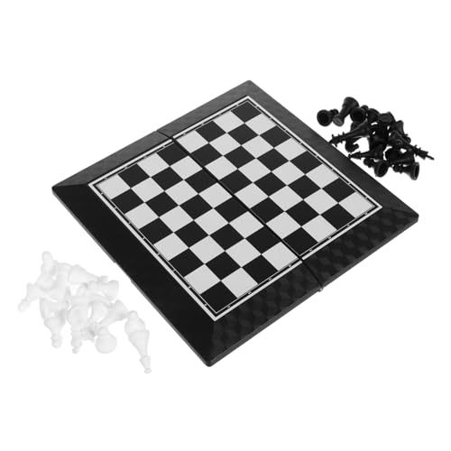 VICASKY 1 Satz Klappschachbrett Aus Gummischach Reiseschach Schachbretter Tragbares Schach Brett Dame Reisespiele Lustiges Schach Für Schachbrettspieltisch Dame-spieltisch von VICASKY