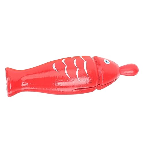 VICASKY 1 Satz Kleiner Fisch Aus Holz Schlagzeug Lernspielzeug Für Frosch Zeug Musikinstrument- Kindertrommel Shaker Musikinstrument Xylophon Hölzern Rot von VICASKY