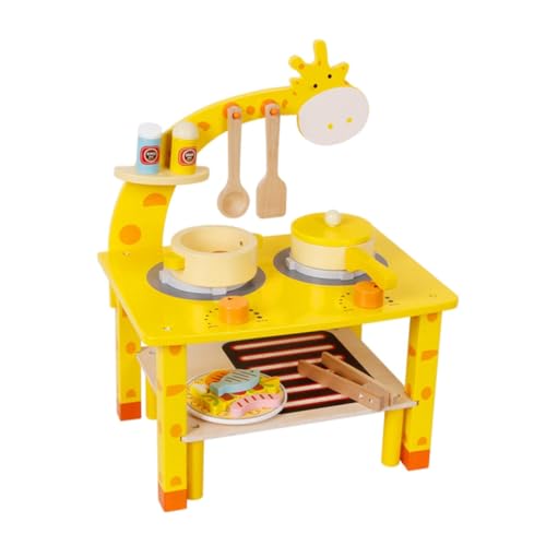 VICASKY 1 Satz Kochspielzeug Spielzeugnahrung Küchenspielzeug Kinderküche küche Kitchen Toys for kognitives für Kinderspielhaus Holz Yellow von VICASKY