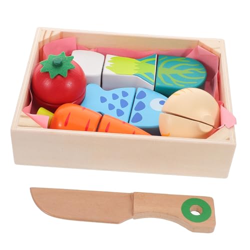 VICASKY 1 Satz Küchenspielzeug Aus Holz Mini-feuerzeuge Schaumstoffstäbchen Leichte Steigbügel Fruchtspielzeug Kit Keile Zubehör-steigbügel Rollenspiel Vorgeben Mini-Dekoration Essen von VICASKY