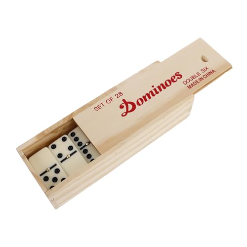 VICASKY 1 Satz Lehrmittel Für Brettspiele Domino-Spielzeug Tischspiele Für Erwachsene Leichte Reise-dominosteine Dominotisch Dominostein Für Den Haushalt Mini Dominosteine Holz von VICASKY