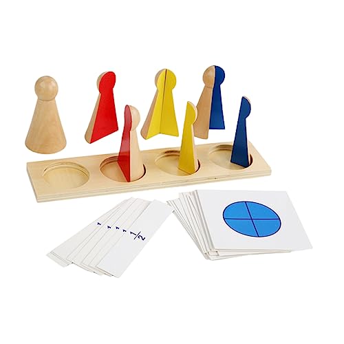 VICASKY 1 Satz Lehrmittel für Fraktionsschurken Spielzeug für Kleinkinder Rayan-Spielzeug für Kinder rätselbuch Kinder kinderpuzzle holzblock Holzspielzeug pädagogische Bausteine hölzern von VICASKY