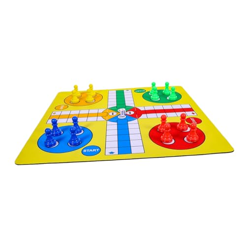 VICASKY 1 Satz Ludo-schachspiel Mini Schach Magnettafel Brettspiele Reiseschach Kettendreieck-schachspiel Dame Brettspiel Magnetisches Spiel Fliegen Magnetisches Schach Stoff Yellow von VICASKY