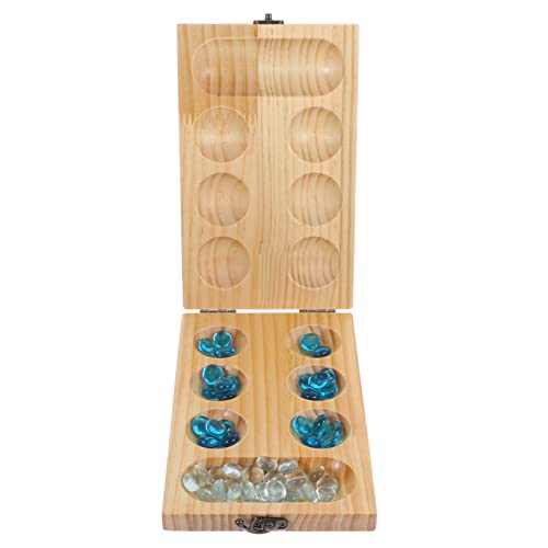 VICASKY 1 Satz Mankala Kinder-Schachspielzeug Mancala-Brettspiel Lernspielzeug Familienspiele für Kinder und Erwachsene Mancala-Spielzeug Mancala-Steine Mancala-Spiel für Kinder ， von VICASKY