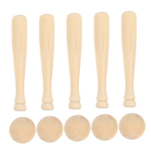 VICASKY 1 Satz Mini-Baseball- bastel Set für für Toys holzspielzeug spielzeuge Kid Toys Modell aus Holz malen Fledermäuse hölzern von VICASKY