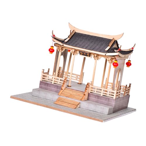 VICASKY 1 Satz Mini Bausätze Brücke zusammengebautes Modell Bausatz die chinesen für Holzmodell Desktop-Dekoration helles Modell Zusammengebautes Bauen Plastik von VICASKY