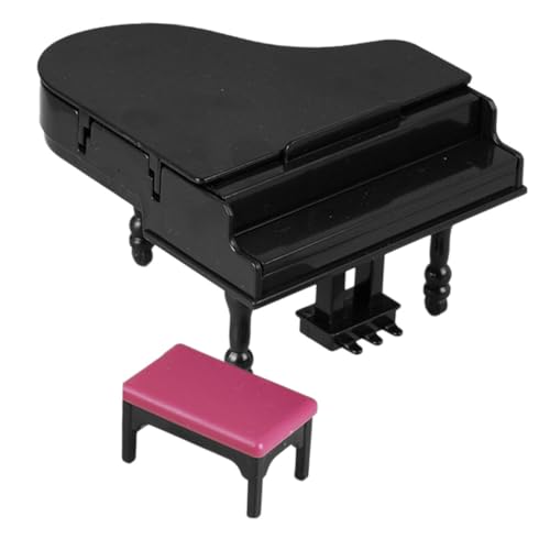 VICASKY 1 Satz Mini-Klavierdekoration puppenhaus Klavier Puppenhaus Dekoration Puppenhaus Szene Dekoration aufzeichnen puppenzubehör Miniaturmöbel Mini-Piano-Modell Abs Black von VICASKY