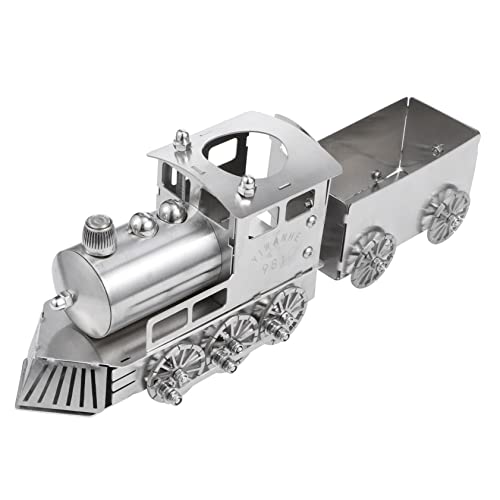 VICASKY 1 Satz Modelleisenbahn Retro-lokomotive Figur Mini-züge Simulation Dampfspielzeug Modell Dampflokomotive Auto Zugdekor Modell Der Lokomotive Dampfzug-Statue Silver Rostfreier Stahl von VICASKY