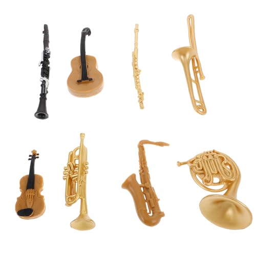 VICASKY 1 Satz Musikinstrumentenset musikspielzeug miniaturfiguren Miniaturinstrumente Musiker Zubehör sammlerstücke Miniaturmodelle von Holzblasinstrumenten Saxophon-Tanzspielzeug Plastik von VICASKY