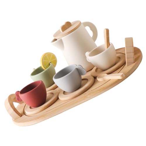 VICASKY Teezeit-spielset Für Kinder Teetassen-Set Nachmittagstee-zubereitungsspielzeug Spielhaus-Set Mädchen-spielhaus-Spielzeug-Set von VICASKY