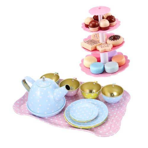 VICASKY 1 Satz Nachmittagstee Tea Set for -Tee-Set Dessert-Turm- Nachmittagstee- Langlebiges Tea-Time-Spielset Plastik von VICASKY