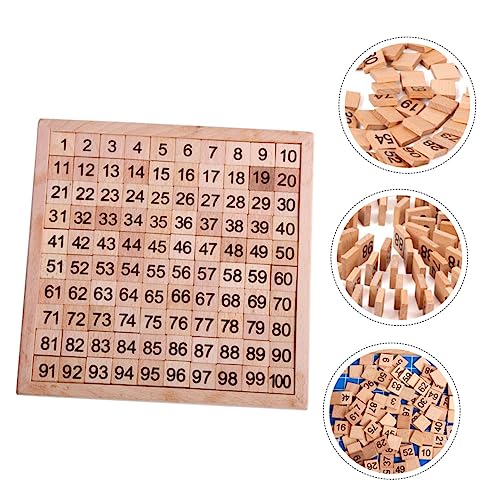 VICASKY 1 Satz Nummernsortiertafel Puzzle rätselbuch Toys Educational Toys rätsel laubsägen für Zahlenrätsel für Kleinkinder hölzern von VICASKY