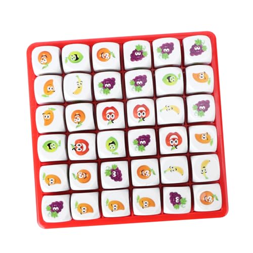 VICASKY 1 Satz Obst-Sudoku-Spiel Familien-Desktop-Spiel Mathe-Denkspiel Lernspielzeug Party für Kinder knobelspiele für Kinder Sudoku-Spiel Spielzeug Sudoku-Brettspiel Papier von VICASKY