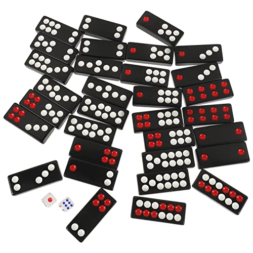 VICASKY 1 Satz Pai Gow Dominosteine Paigow-Brettspiel Chinesisches Paigow-Spiel Chinesisches Dominospiel Paigow-Spielsteine chinesisches brettspiel Paigow-Fliesen Paigow-Kit Melamin Black von VICASKY