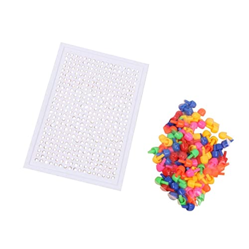 VICASKY 1 Satz Pilz Nagelpuzzle Steckbrett Rätsel Ausdrucks-Puzzle-Bausteine-Spiel Pilz-Puzzle Mosaik-Puzzle-Brett für kinderspielzeug Pegboard-Puzzle Pilz-Nagel-Puzzle von VICASKY