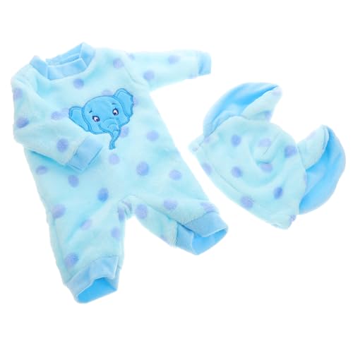 VICASKY 1 Satz Puppen-Einteiler-Pyjama Wiederverwendbare Puppenkleidung Dekoratives Puppendekor Schönes Puppenkostüm 18-Zoll-puppenpyjama Puppenkleidung Für Kinder Plüsch Sky-Blue von VICASKY