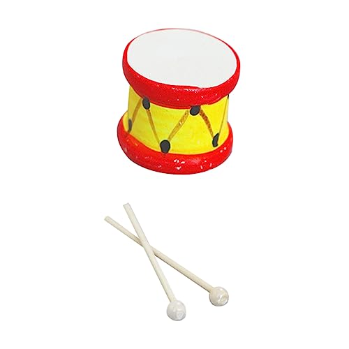 VICASKY 1 Satz Puppenhaus Drumsticks deko Dekorationen Puppenhaus Dekoration Toys Puppenhaus Accessoires Mini-Trommel- Minitrommel hölzern von VICASKY