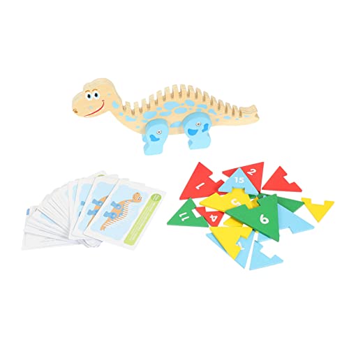 VICASKY 1 Satz Puzzle-Blöcke Kleinkind-Puzzle Dinosaurier-Puzzles, Blockspielzeug Bodenrätsel Kinder Puzzle rätselbuch Kinder Dinosaurier-Puzzle-Spielzeug Puzzle für Kinder Holz Colorful von VICASKY