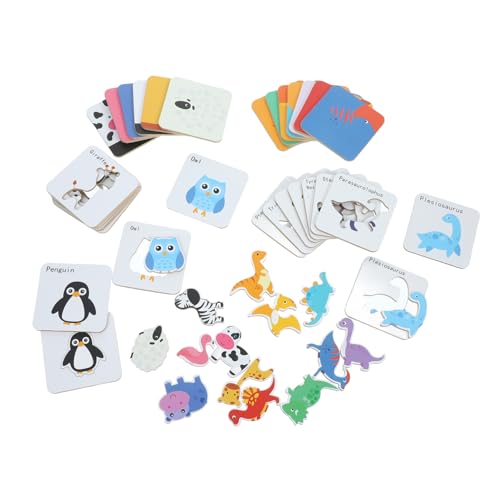 VICASKY 1 Satz Puzzle Kindererziehung Lernrätsel Für Kleinkinder Lernspielzeug Für Kleinkinder Tierische Rätsel Tiere Rätseln Bildungsrätsel Bildungsspielzeug -rätsel Papier von VICASKY