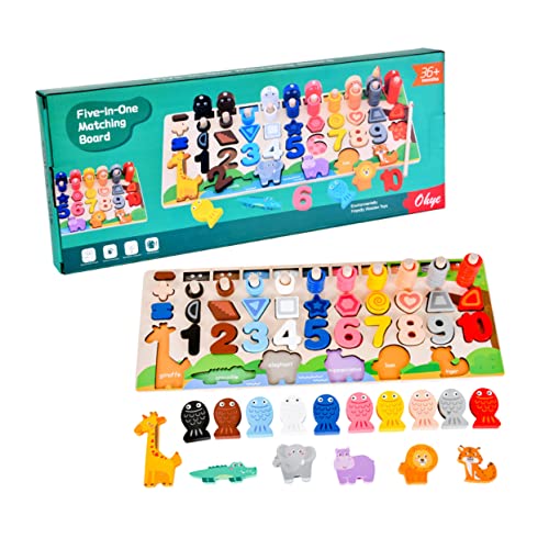 VICASKY 1 Satz Puzzle Puzzle Bausteine Puzzle Spielzeug Pädagogisches Spielzeug Kinderblöcke Puzzle Spielzeug Form Passendes Block Spielzeug Früherziehungsspielzeug Puzzle von VICASKY