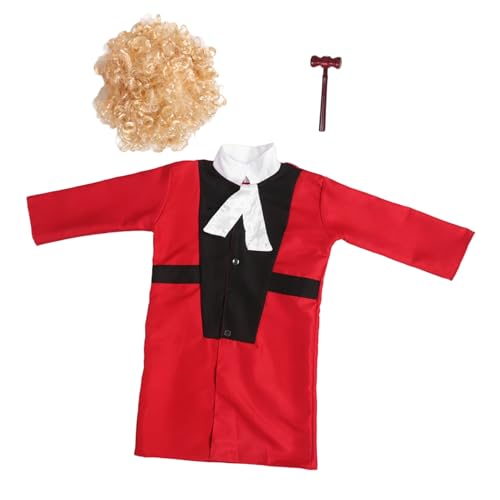 VICASKY 1 Satz Richterkostüm Richtermantel Für Kleinkinder Kleinkind-Richter-Outfit Karrierekostüm Für Partyperücke Für Cosplay-Kleidung Spielhaus-Party-perücke Polyester von VICASKY