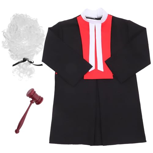 VICASKY 1 Satz Richteruniform für Befehl Rechtsanwalt halloweenkostüme für halloweenkostüme+für+ Richterkittel für Kleinkind-Richterkostüm für Party Polyester von VICASKY