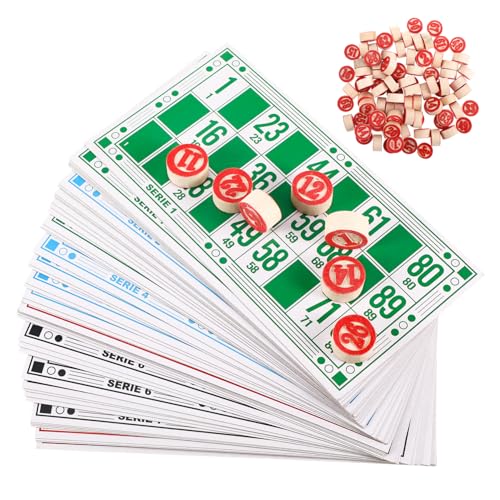 VICASKY 1 Satz Russisches Bingo Russisches Spielzeug Bingos Russisches schachspiel Figurenschachspiel Oyunu hühner Spielzeug spielsachen für Kinder logisches Schachspiel Bingo-Schach Holz von VICASKY