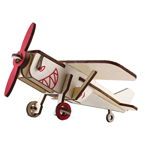 VICASKY 1 Satz Segelflugzeug Puzzlematte 3D-Puzzle Für Montageflugzeug Aus Holz Handgefertigtes Flugzeughandwerk Flugzeug Bildungsmodell Beige Hölzern von VICASKY